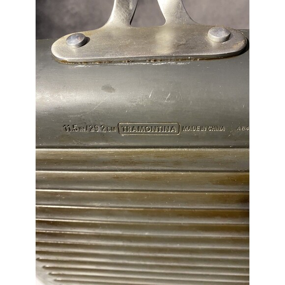 Tramontina 11.5" Square Nonstick Grill Pan Ridged Skillet Stainless Handle - Picture 5 of 5